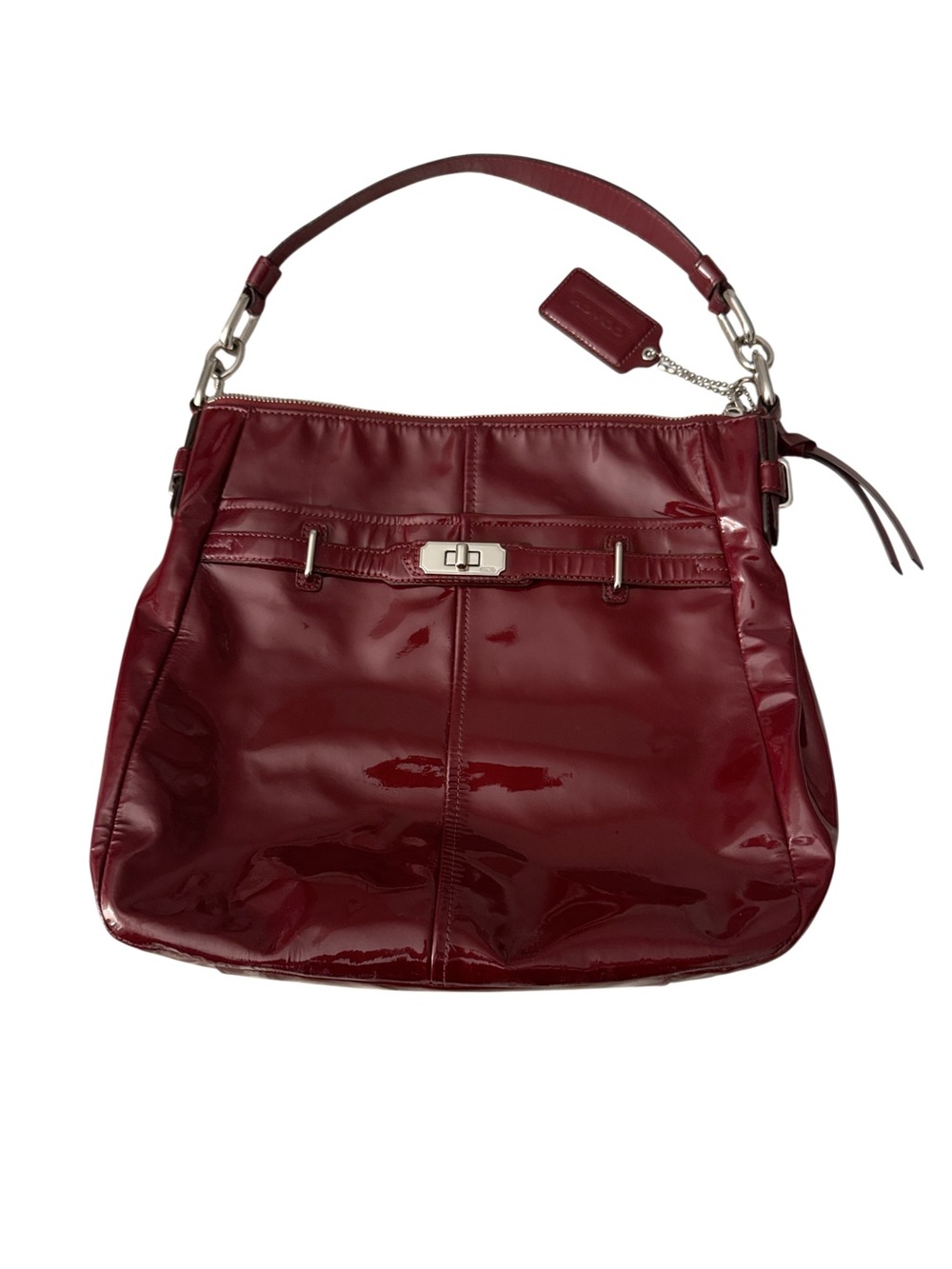 Coach Chelsea Burgundy Patent
Leather Shoulder Bag